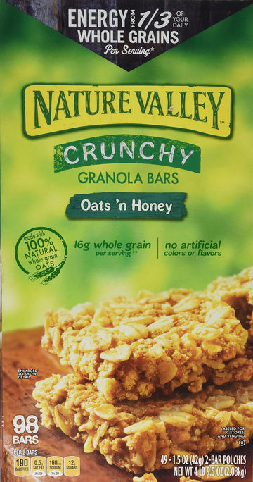 Nature Valley Nature Valley Honey & Oat Granola Bars (49 X 1.49 Ounce )Total Net Wt (73.01 Ounce ), 73.1 Ounce