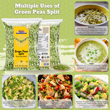 Rani Green Peas Split, Dried (Vatana, Matar) 32Oz (2Lbs) 908G ~ All Natural | Vegan | Gluten Friendly | Kosher | Product Of Usa