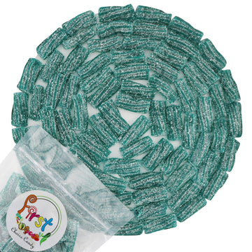 FirstChoiceCandy Sour Licorice Twist Bites, Twisteroos Pectin Filled Sour Bites (4.4 Pound, Blue-Raspberry)