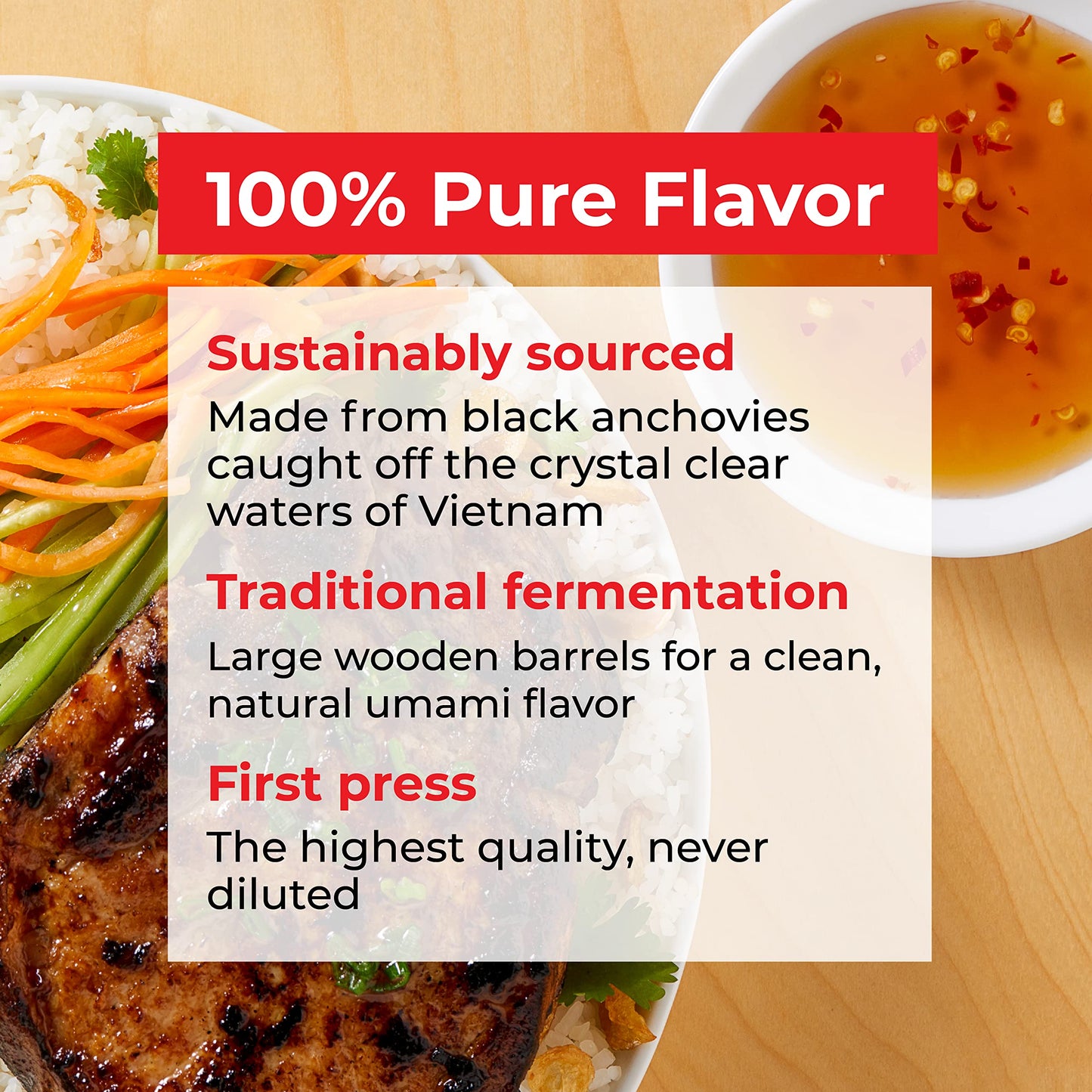 Red Boat Fish Sauce | Premium 40N Fish Sauce made with just 2 ingredients in Vietnam | Keto, Paleo & Whole 30 | Gluten and Sugar