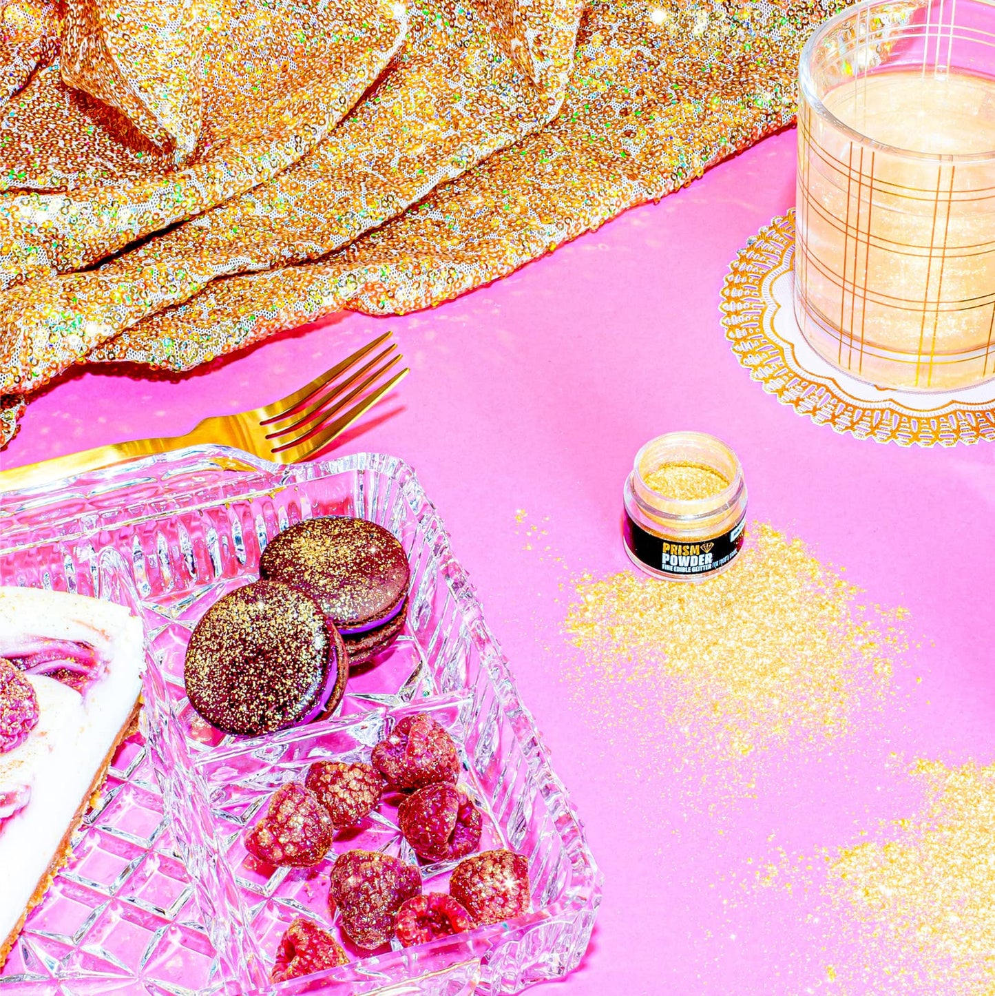 Fancy Sprinkles Premium Edible Glitter, 100% Edible Glitter for Sparkling Food & Drinks No Taste or Texture (4g, Fool's Gold)
