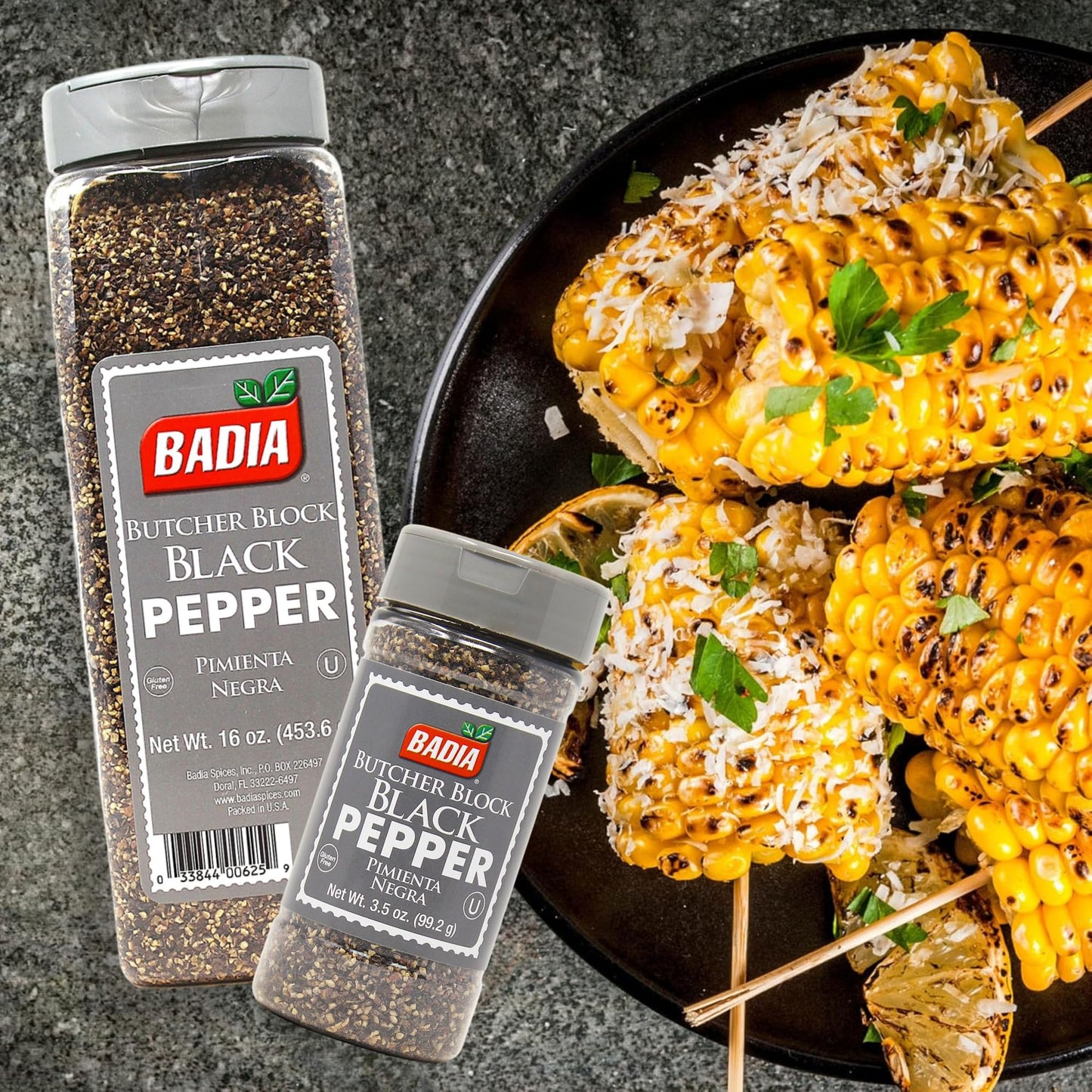 Badia Black Pepper Butcher Block, Coarse & Bold, 16 oz, 1 Pound