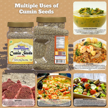 Rani Cumin Seeds Whole (Jeera) Spice, 30oz (1.87lbs), All Natural, Gluten Friendly, Non-GMO, Vegan, Kosher, Indian Origin