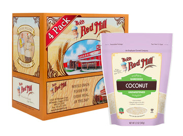 Bob's Red Mill Shredded Coconut, 12oz (Pack of 4) - Non GMO, Fair Trade Certified, Vegan, Paleo Friendly, Keto Friendly Friendly