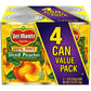 Del Monte Canned Peaches in 100% Juice, 15 oz Cans, Pack of 4, Yellow