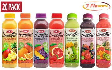 OKF Smoothie Multi Vitamin Drink Variety Pack, 20 Count, 16.9 Fluid Ounce, 7 Flavors