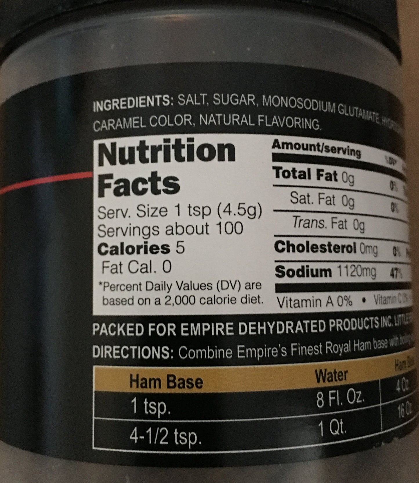 Empires Finest Ham Flavored Soup Base 16 Oz