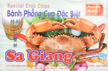 Sa Giang Giant Crab Flavored Shrimp Chips, 7.05 Ounce, Pack of 1, Model 6467