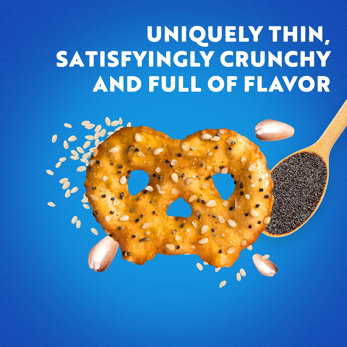 Snack Factory Pretzel Crisps, Everything Flavor, 7.2 Oz Bag