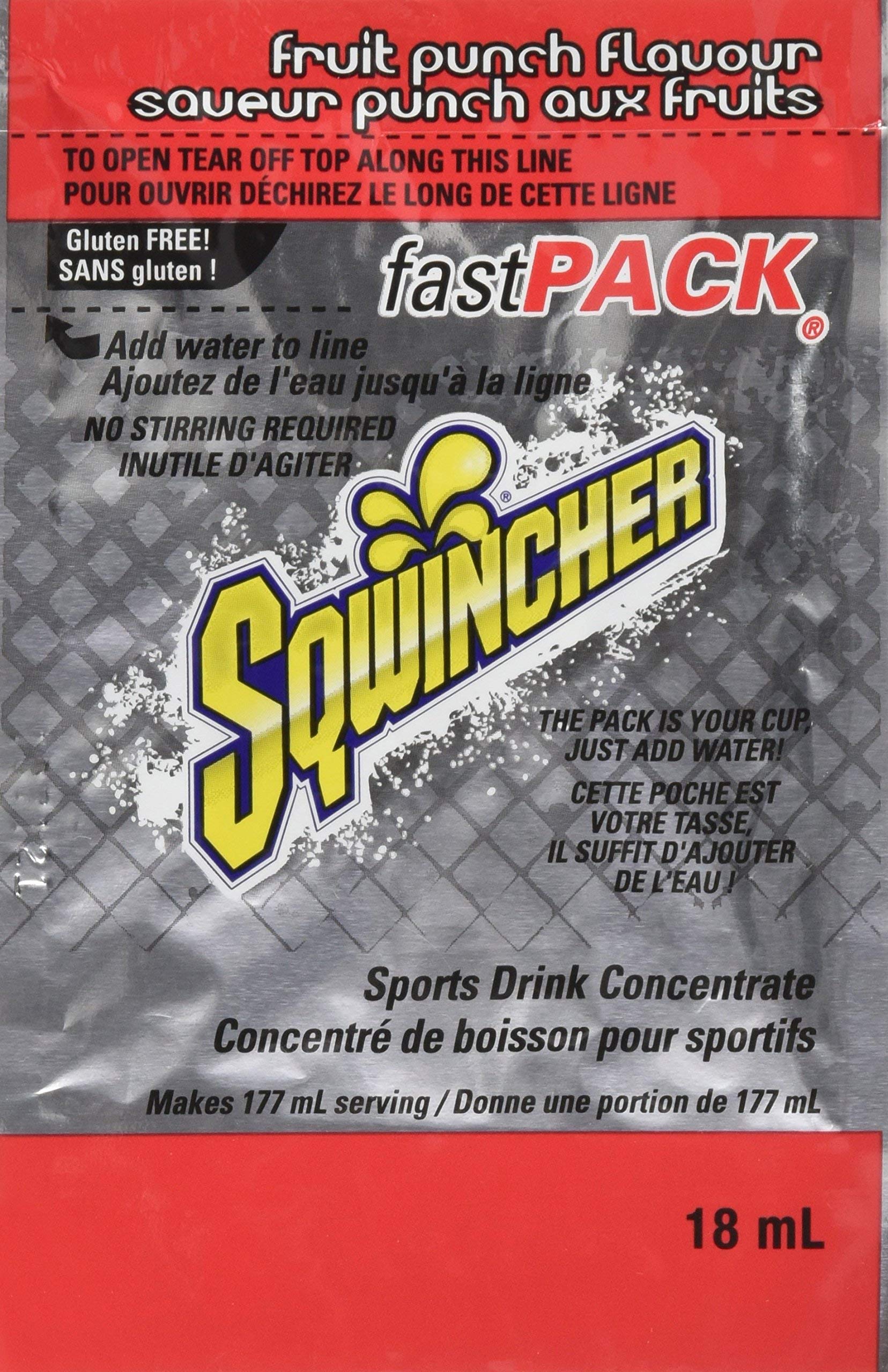 Sqwincher Fast Pack Liquid Concentrate | Fruit Punch Flavored | Low Calorie | Low Sodium | Electrolyte Replenishment Hydration D