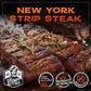 Grumpy Butcher New York Strip Steaks, 10 Ounce (Pack Of 4) - Prime Steakhouse Quality Beef Ny Strip Steak Meat - Meat Gift Packages Specials Avaialble