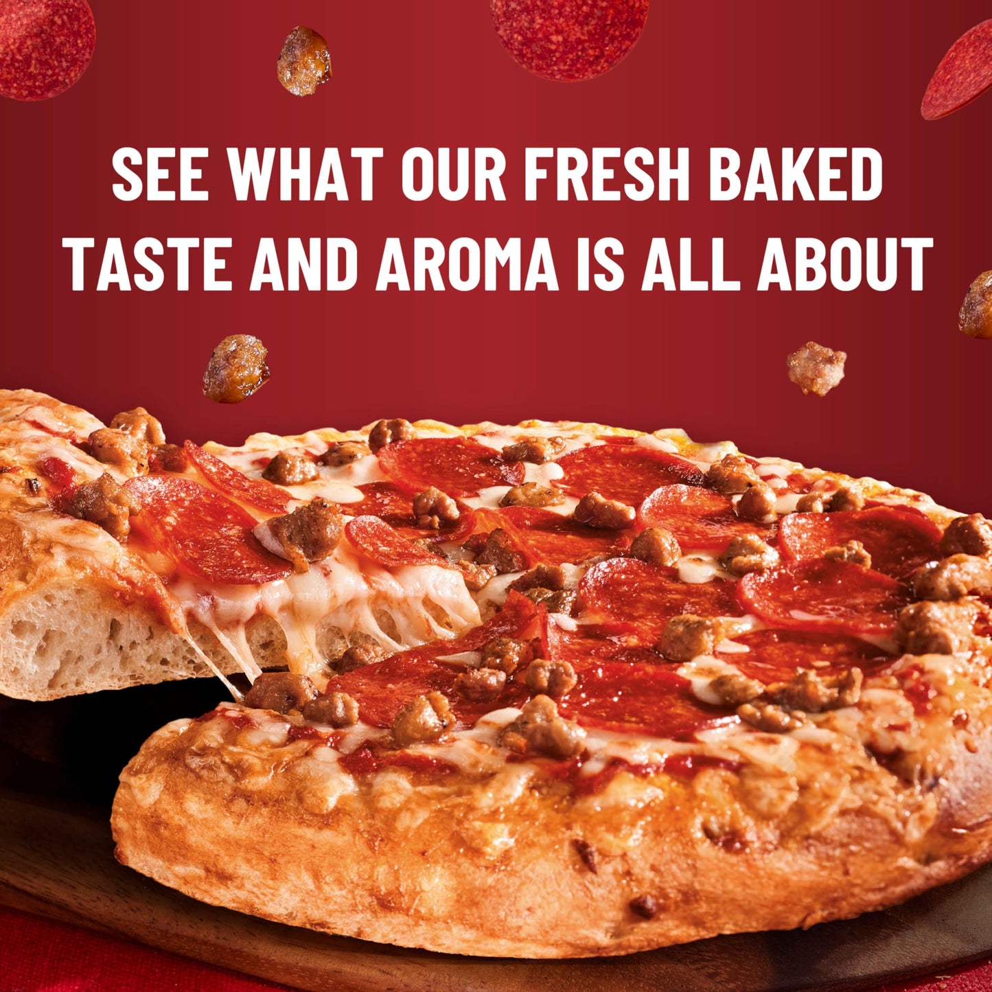 Digiorno Frozen Pizza, Rising Crust Three Meat Pizza, 27.1Oz (Frozen) 27.1 oz