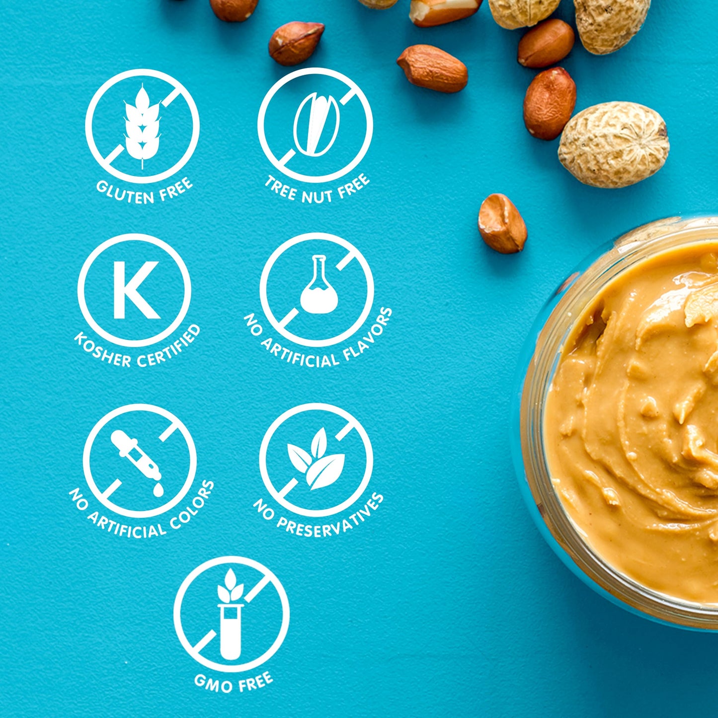 Skippy Natural Peanut Butter Spread, Creamy, 7 G Protein Per Serving, 15 Oz. (12 Pack)