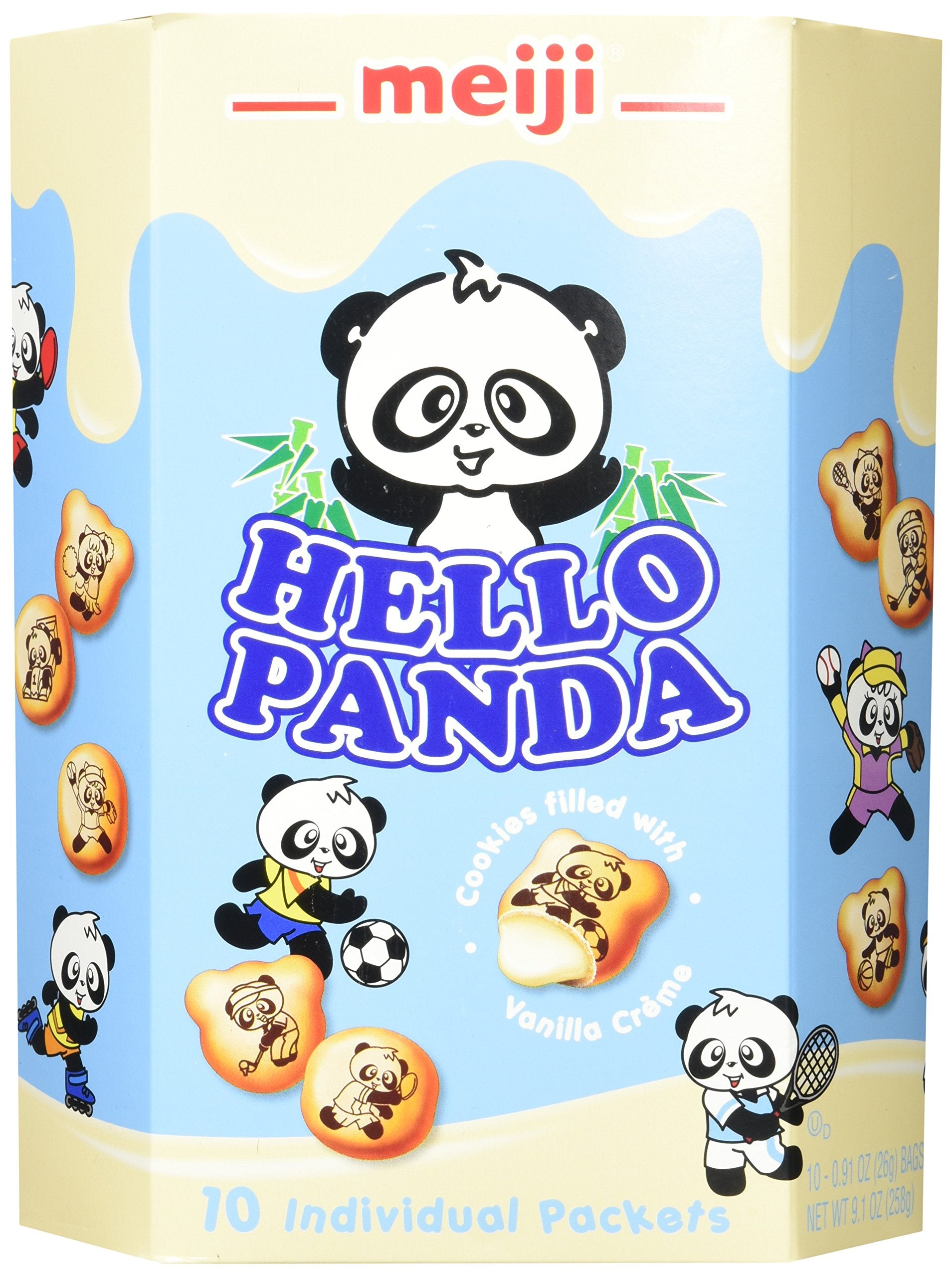 Meiji Hello Panda Family Pack Cookie, Vanilla, 9.1 Ounce