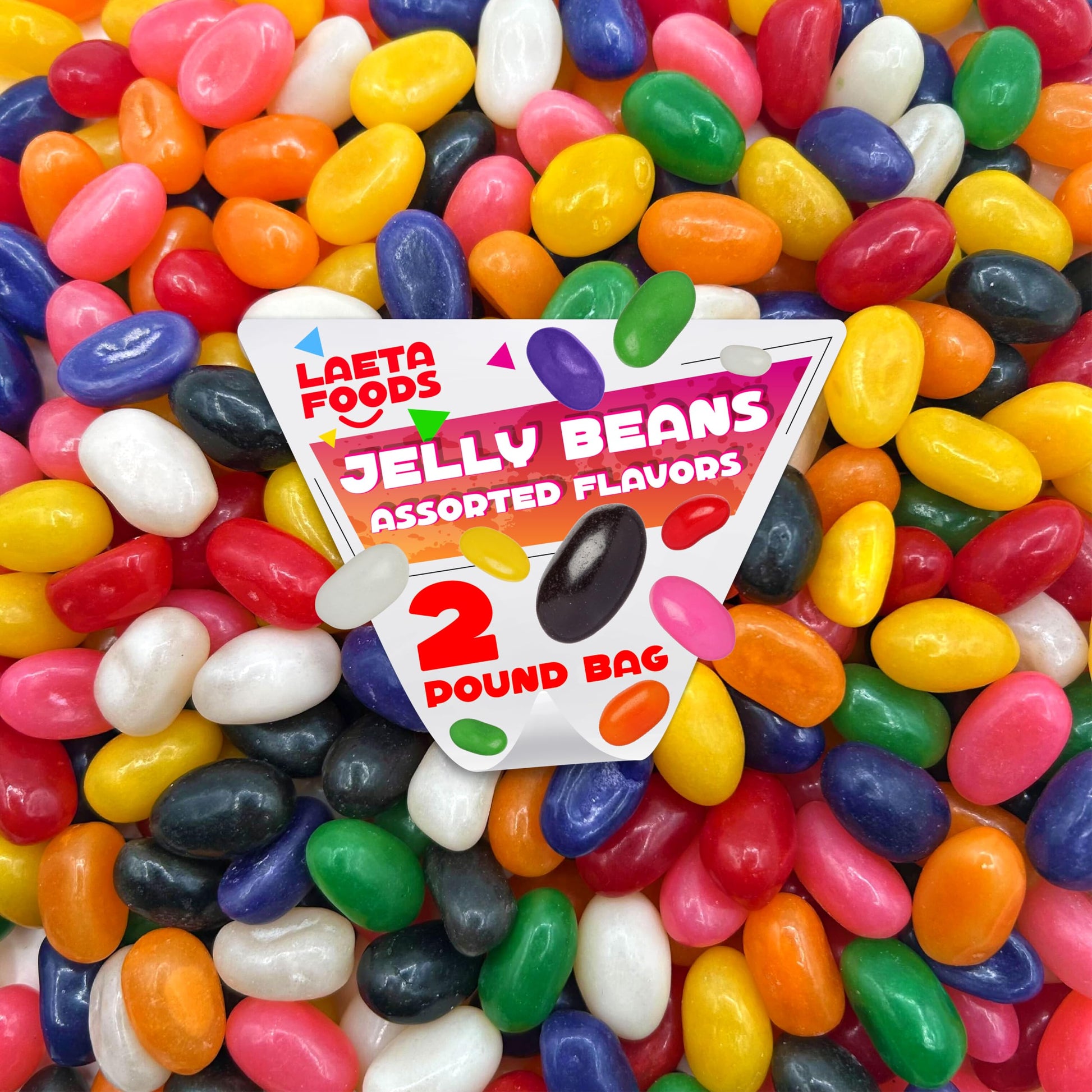 Jelly Beans Candy | 2 Pound Bag | Assorted Flavors | Classic Chewy Treat