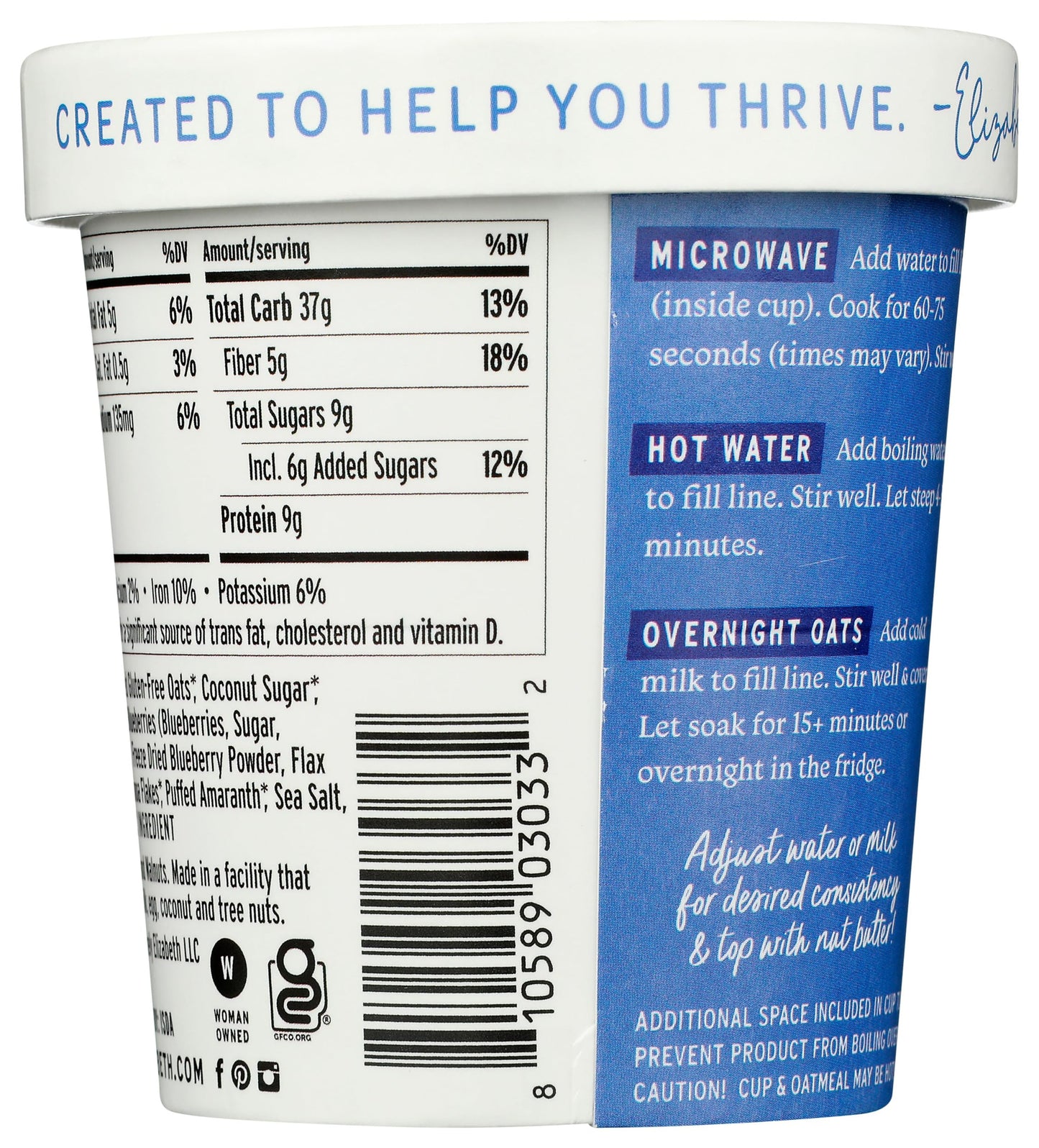Purely Elizabeth Oats Blueberry Walnut Collagen Protein, Blueberry Walnut, 2 Ounce