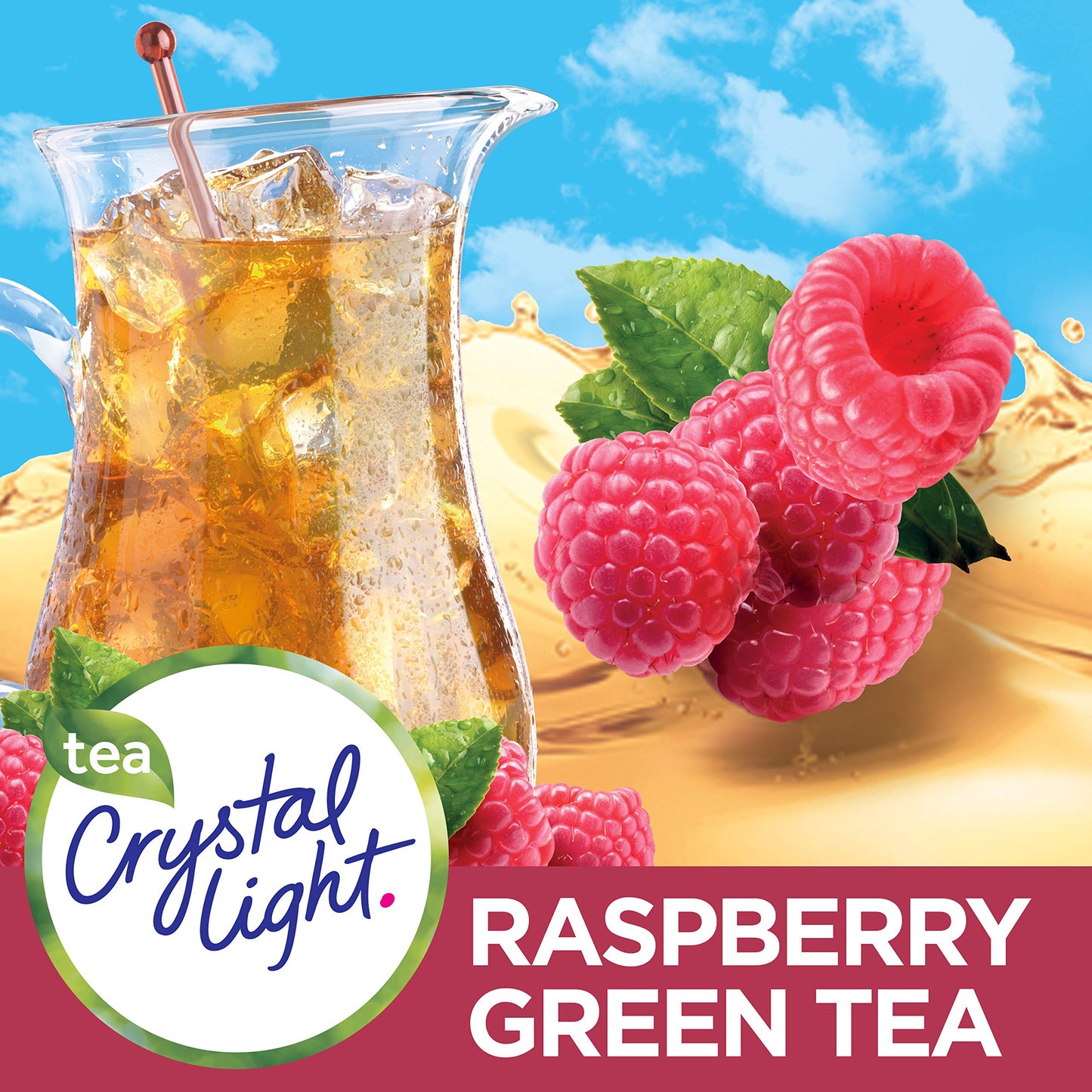 Crystal Light Green Tea Raspberry Drink Mix (20 Pitcher Packets, 4 Canisters of 5)