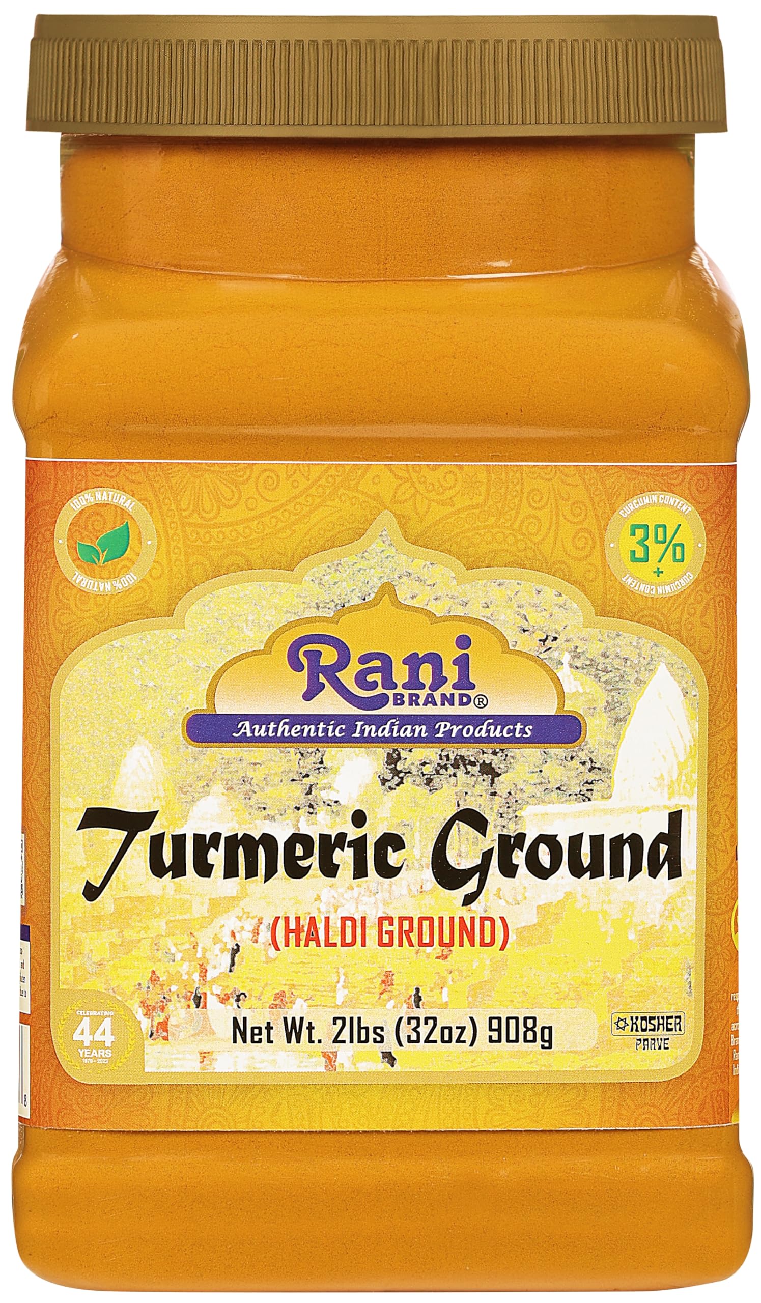 Rani Turmeric Root Powder Spice, High Curcumin, 32oz (2lbs), 100% Pure, Vegan, Gluten Friendly, NON-GMO, Indian Origin