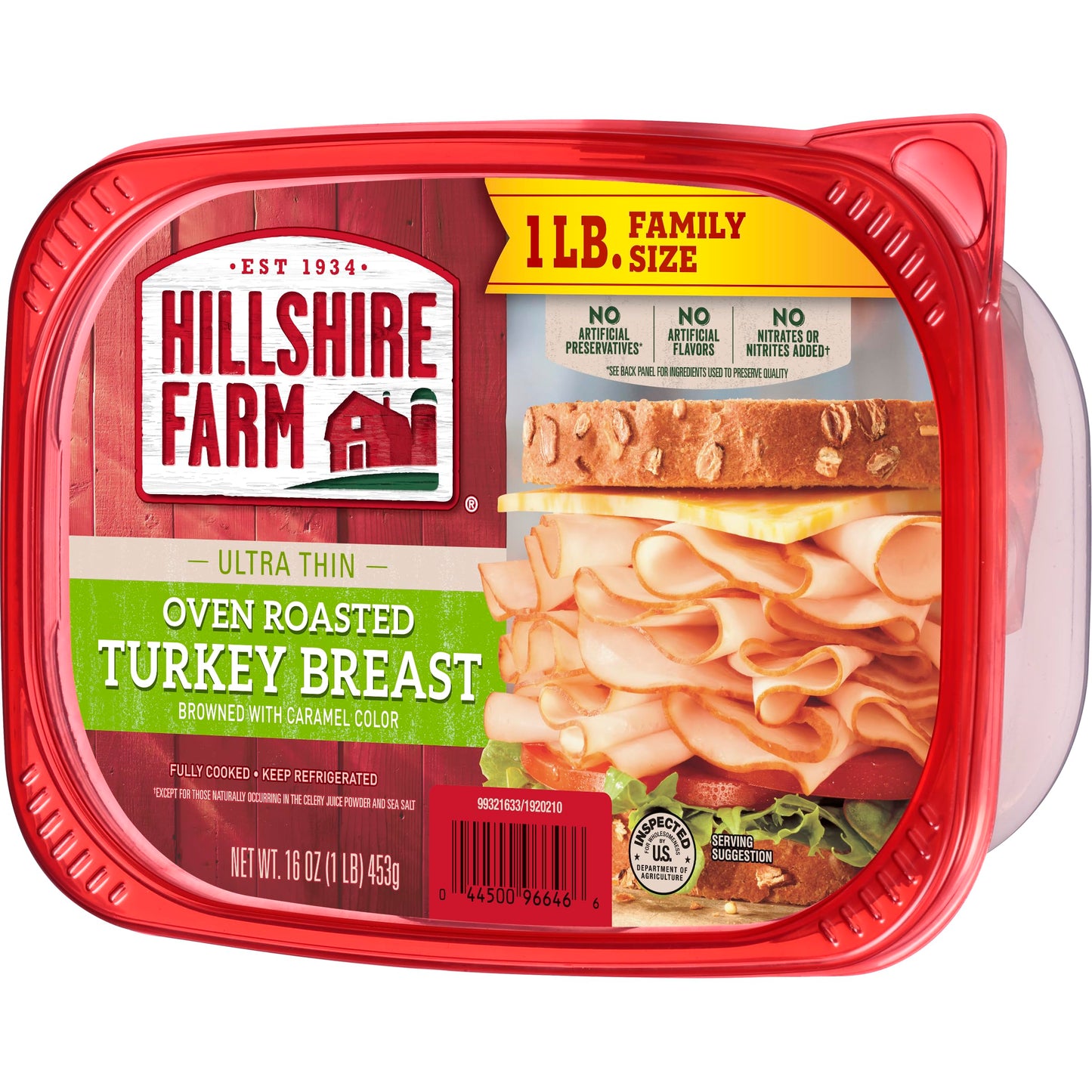 Hillshire Farm Ultra Thin Oven Roasted Turkey Breast, 16 Oz