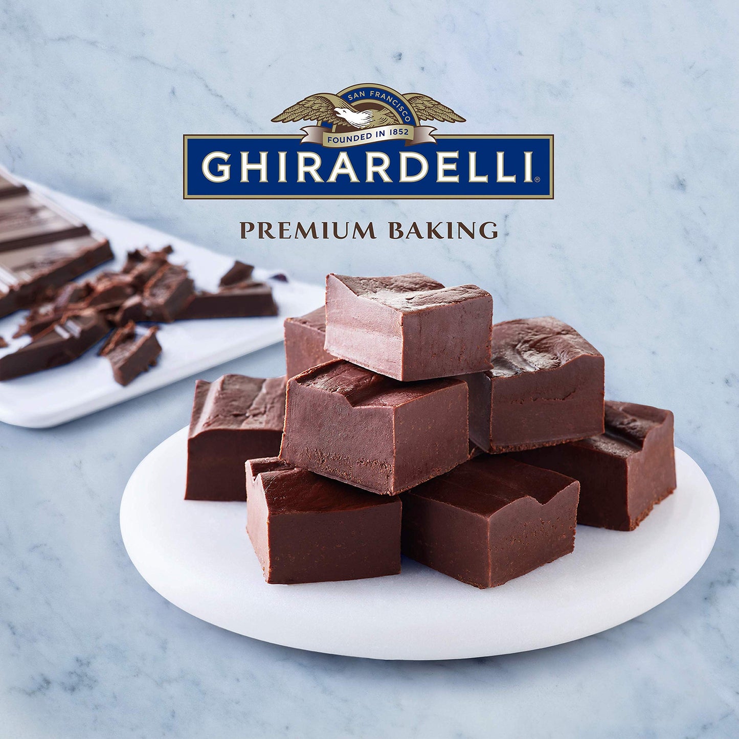 Ghirardelli Premium Unsweetened Chocolate Baking Bar, 4 OZ, 100% Cacao, Full Size, Model 00747599618284