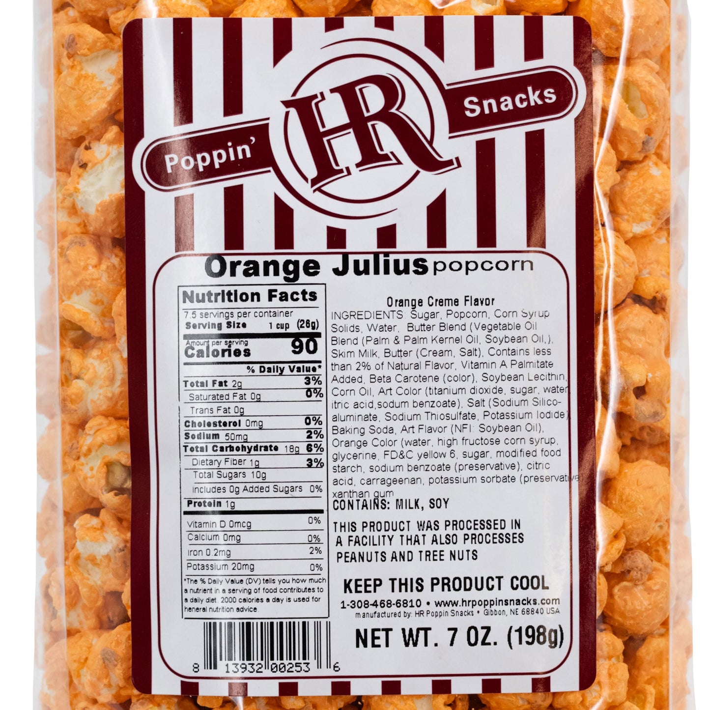 Tangy Orange Julius Popcorn | Small Batch Made | Party Snack | Citrus Burst | Ready To Enjoy | Hr Poppin' Snacks