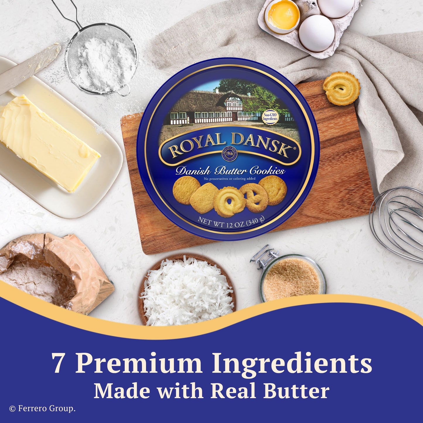 Royal Dansk Danish Cookie Selection, No Preservatives Or Coloring Added, 12 Ounce