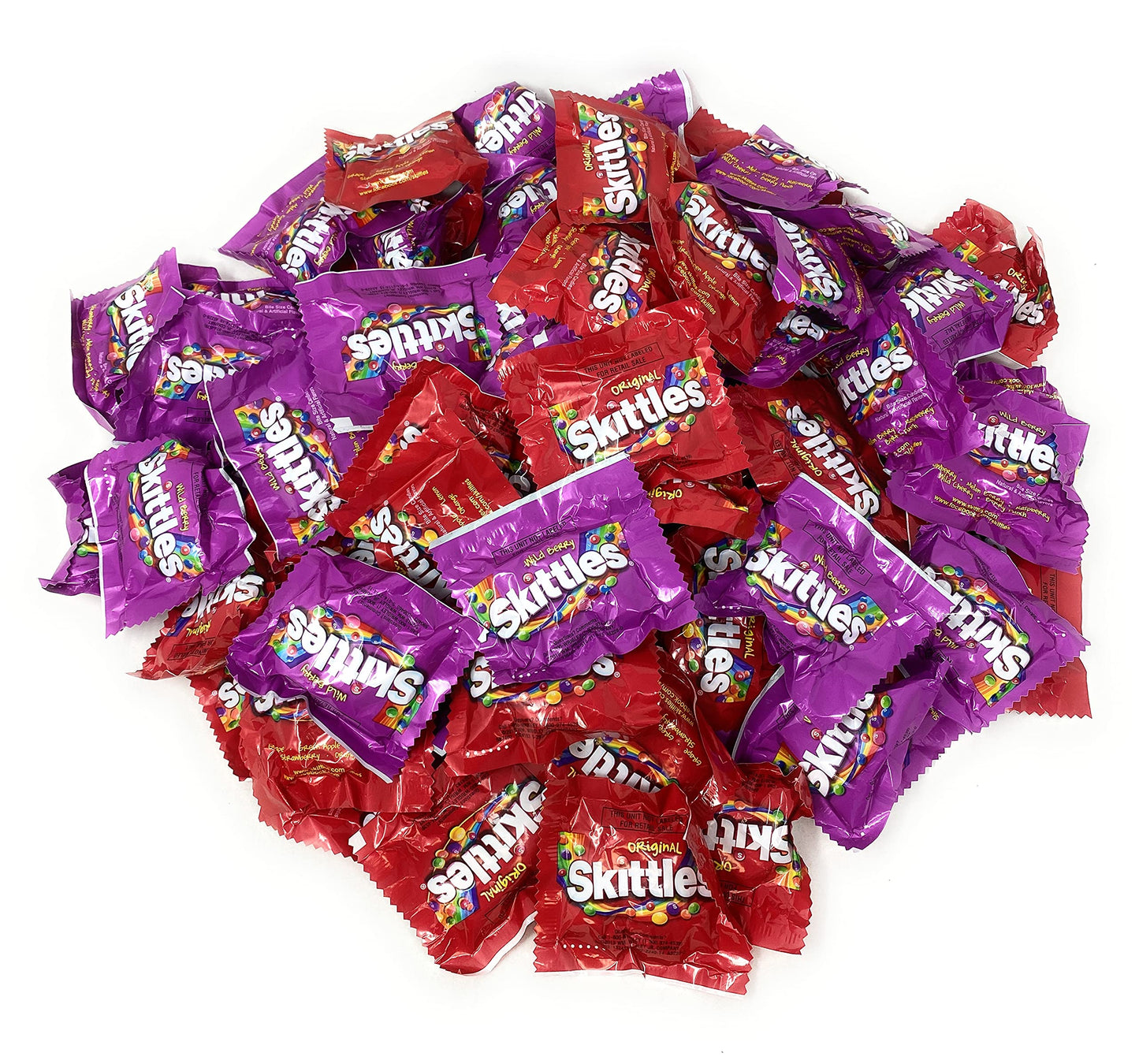 Halloween ASSORTIT X SKITTLES COLLAB Bulk Wild Berry & Original Favor 80+ Bite Size Packs Individually Wrapped Party Candy Assor