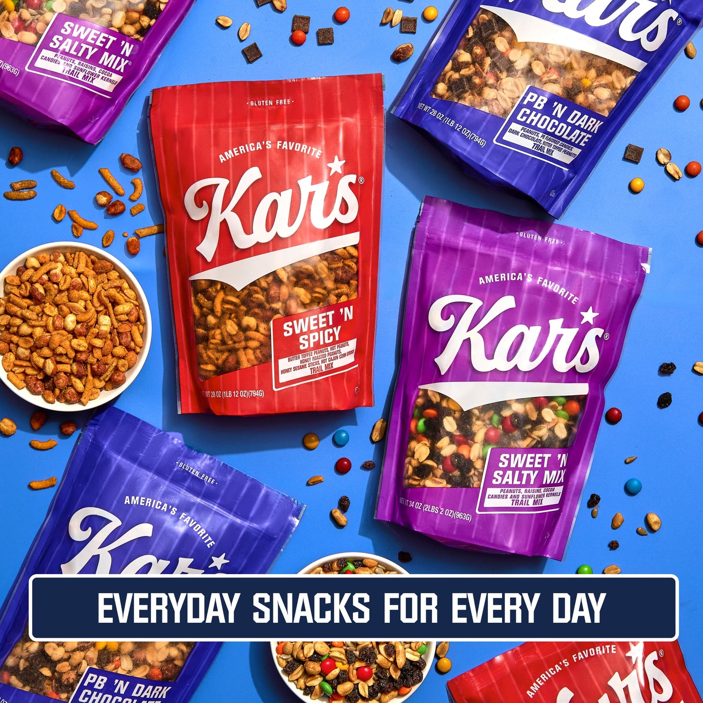 Kars Nuts Favorites Mix with M&MS Candies - 2oz Bag (Pack of 36)