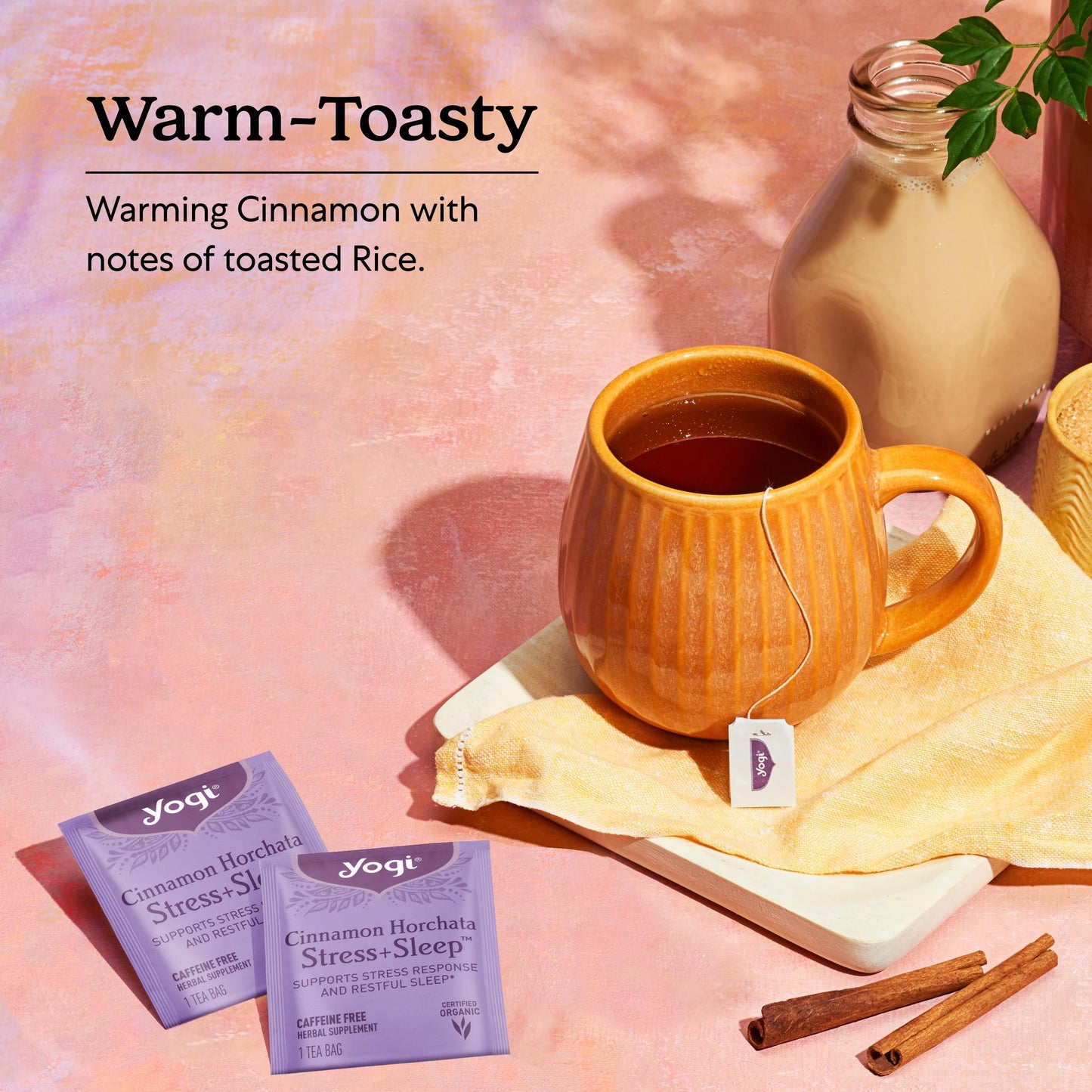 Yogi Tea Cinnamon Horchata - Organic Sleep Tea - 16 Tea Bags per Pack (6 Packs) - Supports Restful Sleep