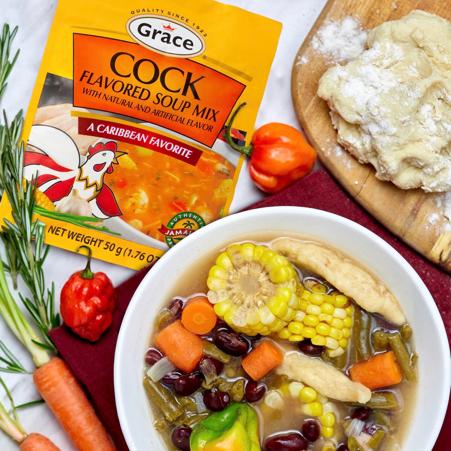 Grace Cock Flavored Soup Mix  1.76 Oz (Pack of12)