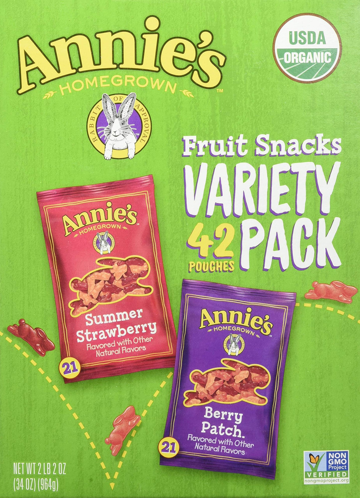 Annies Homegrown Homegrown Fruit Snacks Variety Pack Net Wt (42 Pack 0.8 Oz Net Wt 34 Oz )