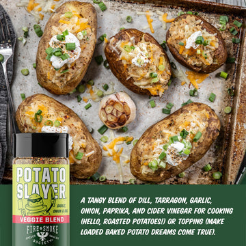Fire & Smoke Society Potato Slayer Vegetable Seasoning | Bbq Rubs For Grilling | Potato, French Fry Seasoning | Mix Blend Rub Po