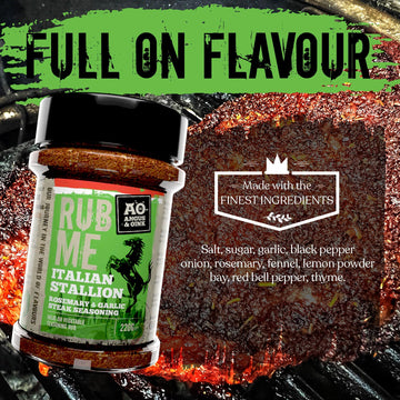 Angus & Oink | Italian Stallion Bbq Seasoning Rub | Inspired By Northern Italian Flavours | Perfect For Steak, Lamb & Pizza | 22