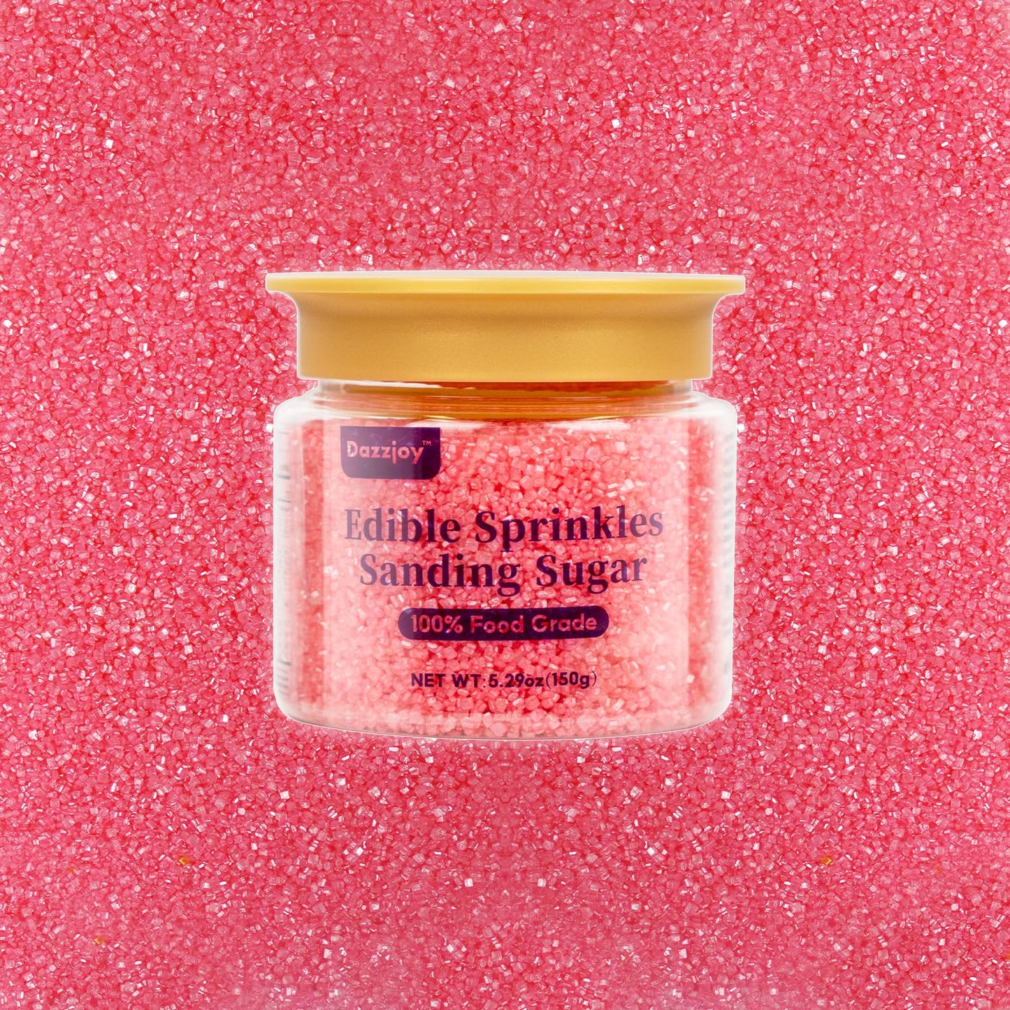 Pink Sanding Sugar Sprinkles, Food Grade, 150G, Edible Sprinkles For Cupcake Decorating, Cake Toppers, Sprinkles Decoration, Ice