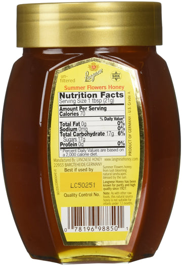 Langnese Summer Flowers Honey Jar, 17.6 Ounce (Pack Of 1)
