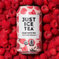 Just Ice Tea, Raspberry Flavored Black Iced Tea, 12-Pack (12Oz Cans), Usda Certified Organic, Low Calorie, No Artificial Sweeten
