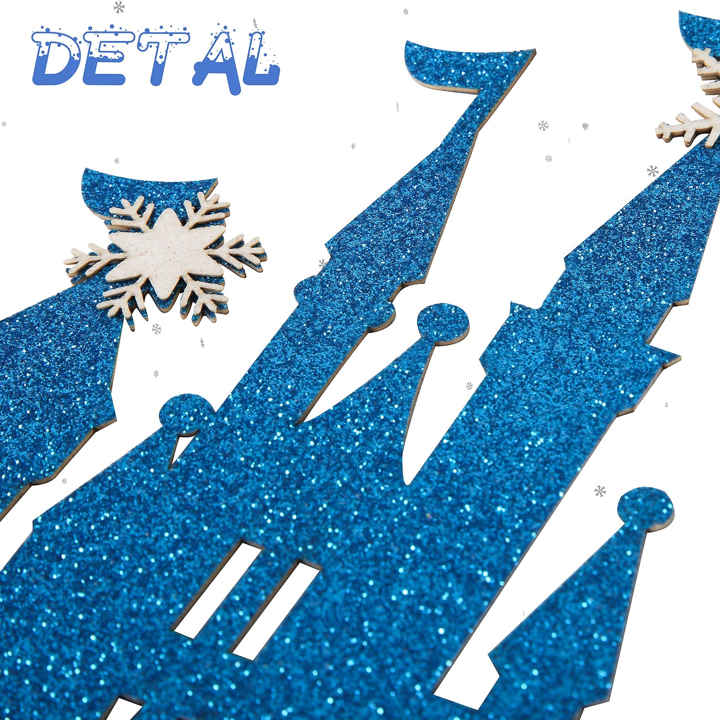 Frozen Castle Birthday Cake Topper Decoration Snowflake Frozen Theme Castle Cake Topper For Winter Wonderland Christmas Party Su