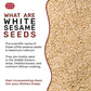 Spicy World White Sesame Seeds - Natural, Raw, Hulled, Non-GMO, 3 LB Resealable Bag