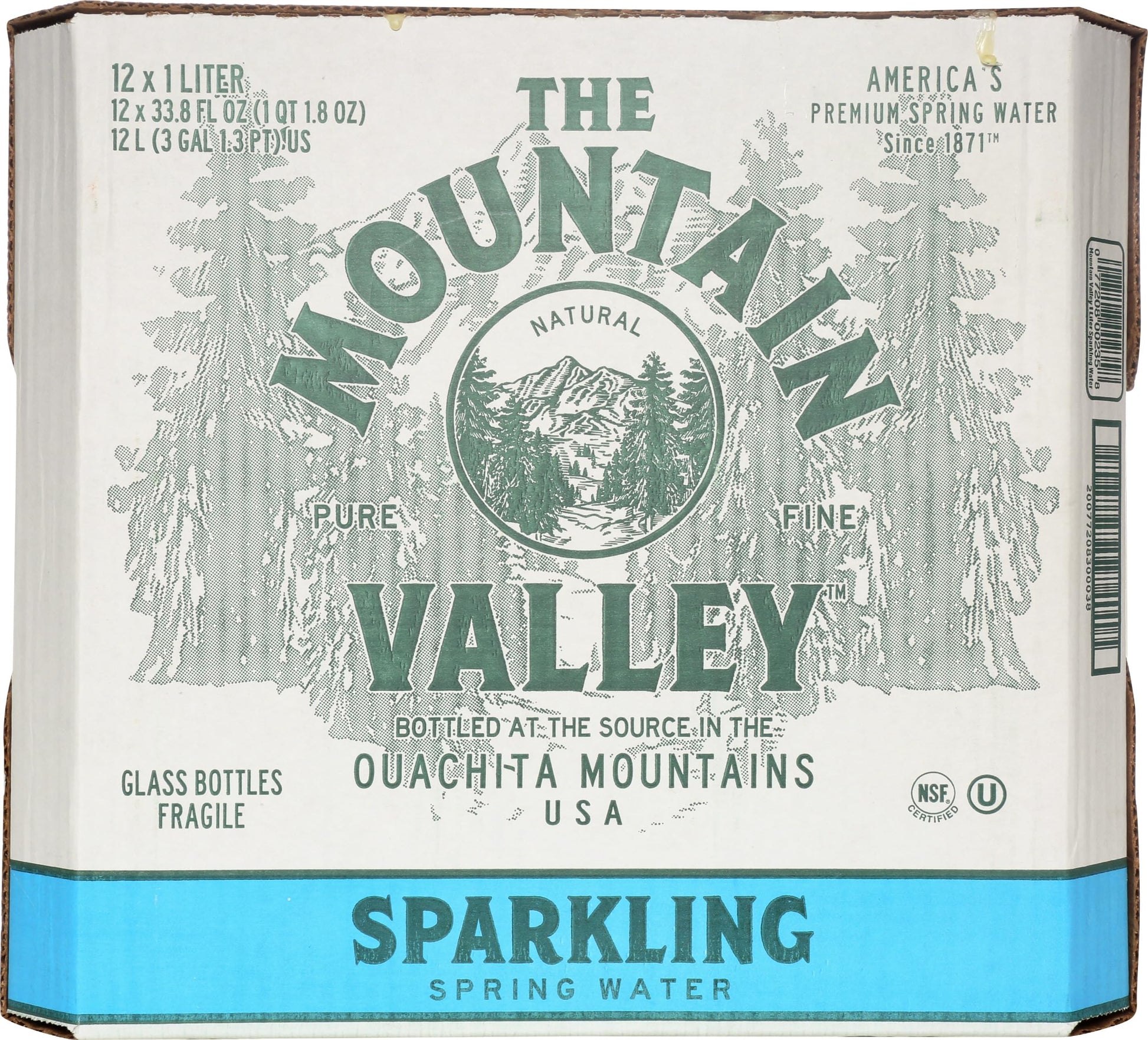 Mountain Valley Water Sparkling Water 12 Pack  33.8 Fl Oz