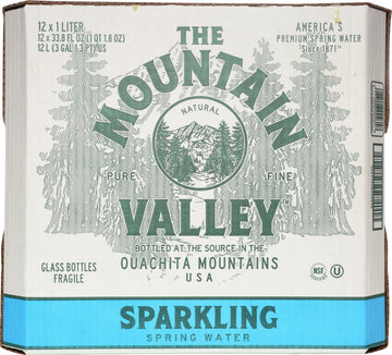 Mountain Valley Water Sparkling Water 12 Pack  33.8 Fl Oz
