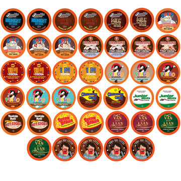 Two Rivers Coffee Hot Chocolate Pods Variety Sampler Pack Compatible with 2.0 Keurig Brewers, 40 Count