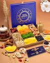 Rakhi Set Of 2 Rakhi Gift Hamper Rakhi For Brother Rakhi With Dry Fruits Rakhi For Brother Combo Rakhi Hamper Blue L10 Tray Mang