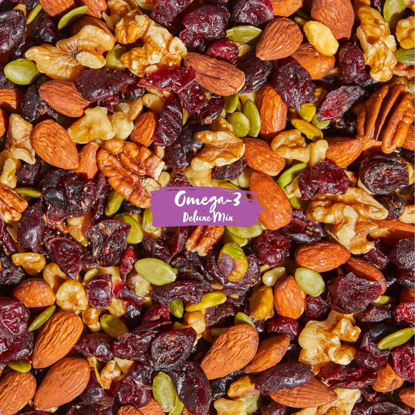 Natures Garden Omega 3 Deluxe Mix - Healthy Trail Mix, Power Up, Heart Healthy, Gluten Free, Cholesterol Free, Sodium Free, No