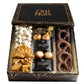 Oh! Nuts Chocolate Gift Basket - Gourmet Assorted Chocolates - 6 Section Metal Tin - Square - 1 Count