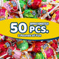Jolly Ranchr Lollipops 2 Pounds Approx 50 Lollipops, Assorted Flavors Cherry, Apple, Watermelon & Pink Lemonade, Hard Candy Indi