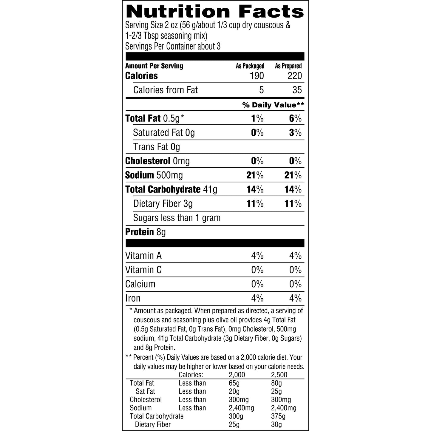 Near East Herbed Chicken Flavor Couscous Mix 5.7 Oz