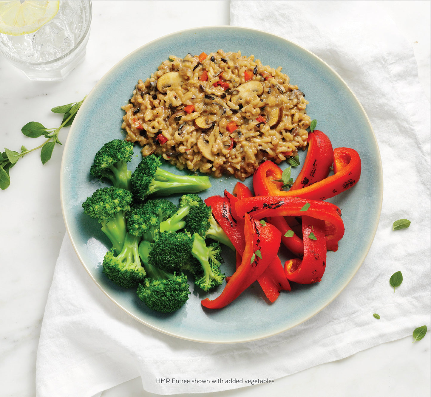 HMR Mushroom Risotto Entr  e | Pre-packaged Lunch or Dinner to Support Weight Loss | Ready to Eat | Vegetarian | 12g of Protein