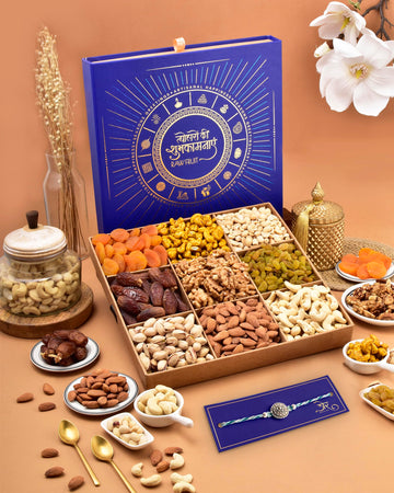 Rakhi Hamper Rakhi With Dry Fruits Rakhi For Brother Combo Rakhi With Dry Fruits Rakhi Gift Hamper Rakhi For Brother Blue L9 Tra