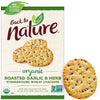 Back To Nature Organic Stoneground Wheat Crackers, Roasted Garlic & Herb - Dairy Free, Non-Gmo, Made With Whole Grains & Flax Se