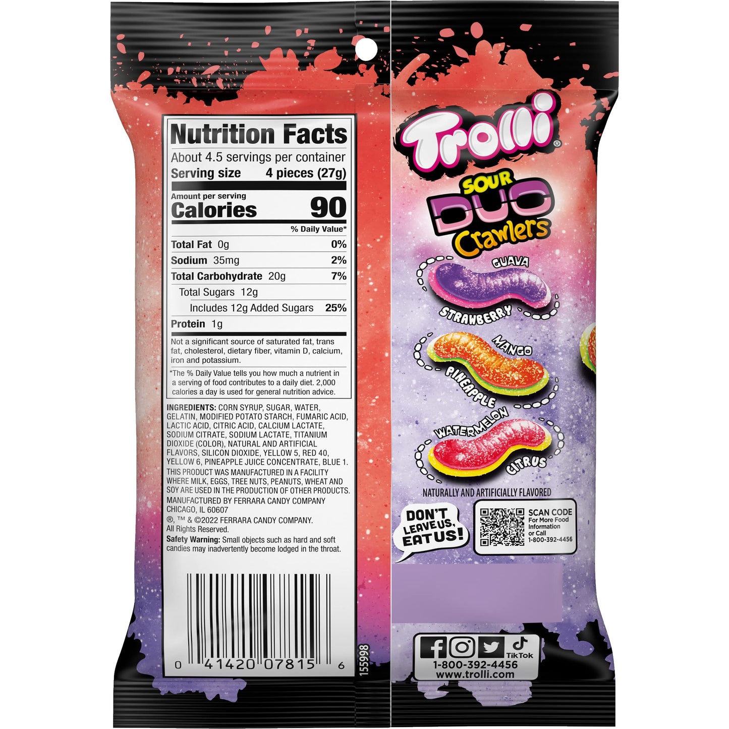 Trolli Duo Crawlers, 4.25 Ounce